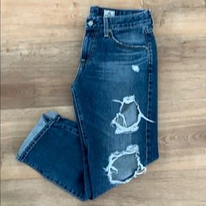 AG jeans the Ex Boyfriend Slim Distressed Jeans
